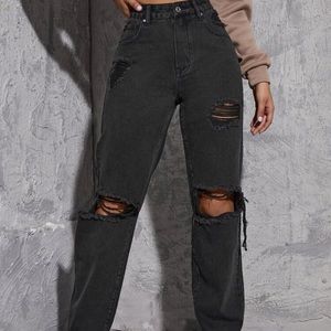shein black denim jeans xs/2